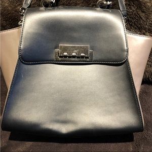 Zac Posen leather purse black & gray